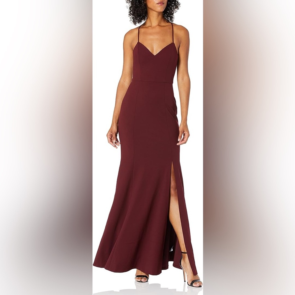 Jenny yoo knit crepe Reese bridesmaid dress in hibiscus in size 8